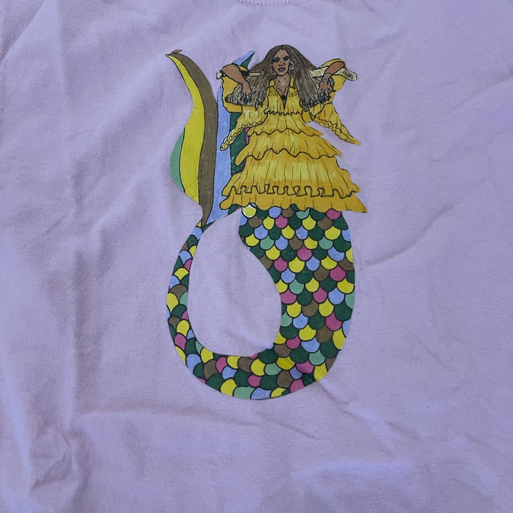 Hand Printed Beyoncé Mermaid Tee